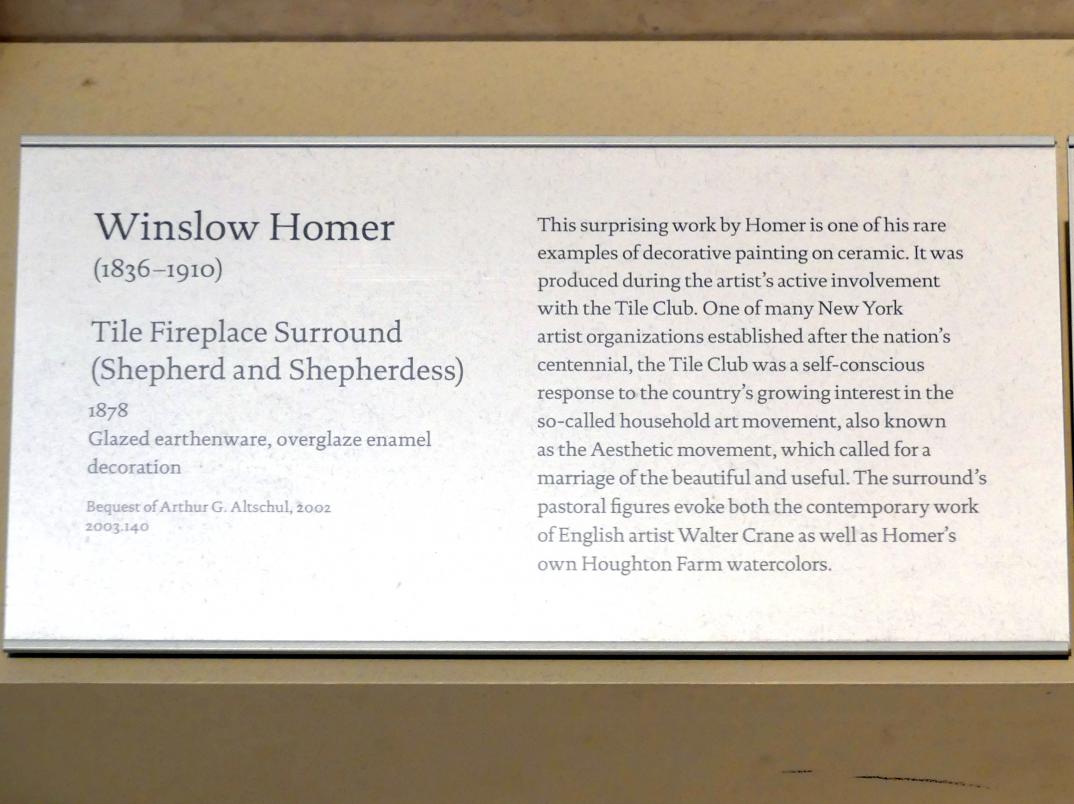 Winslow Homer (1864–1907), Hirte und Hirtin, New York, Metropolitan Museum of Art (Met), Saal 767, 1878, Bild 2/2