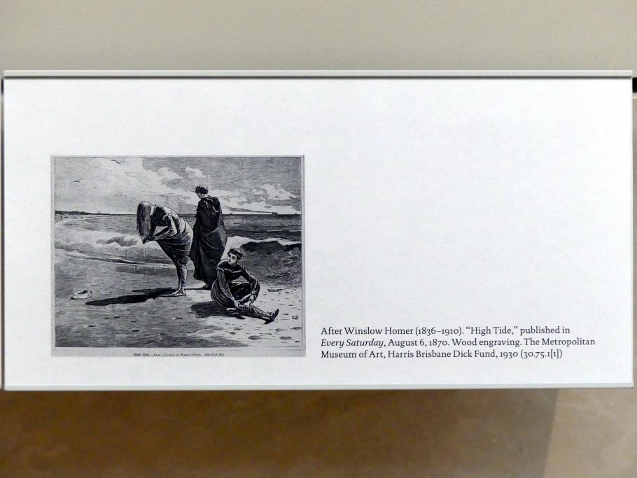 Winslow Homer (1864–1907), Eagle Head, Manchester, Massachusetts (Flut), New York, Metropolitan Museum of Art (Met), Saal 767, 1870, Bild 3/3