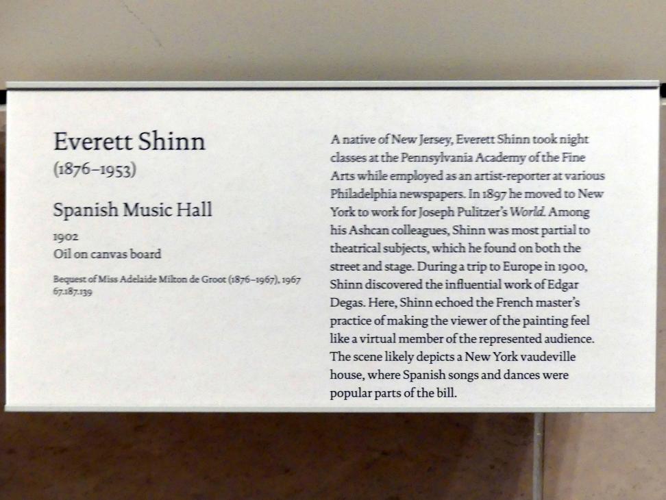 Everett Shinn (1902), Spanische Musikhalle, New York, Metropolitan Museum of Art (Met), Saal 772, 1902, Bild 2/2
