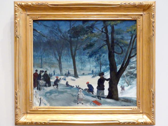 William Glackens (1905): Central Park, Winter, um 1905