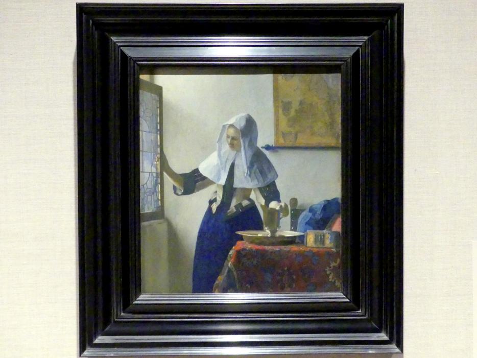 Jan Vermeer (Johannes Vermeer): Junge Frau mit einer Wasserkanne, um 1662