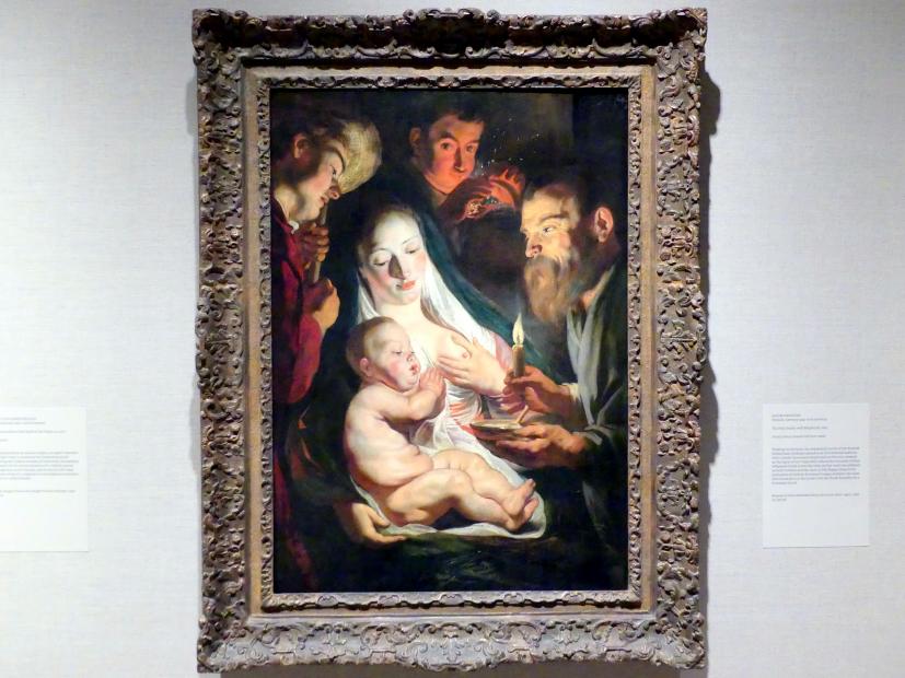 Jacob Jordaens (1615–1665), Anbetung der Hirten, New York, Metropolitan Museum of Art (Met), Saal 964, 1616