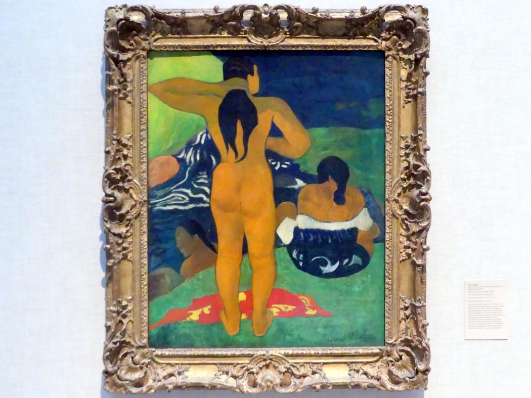 Paul Gauguin (1875–1902), Tahitische Frauen beim Baden, New York, Metropolitan Museum of Art (Met), Saal 962, 1892