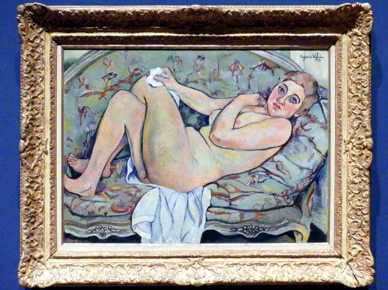 Suzanne (Marie-Clémentine) Valadon (1919–1930), Liegender Akt, New York, Metropolitan Museum of Art (Met), Saal 955, 1928, Bild 1/2