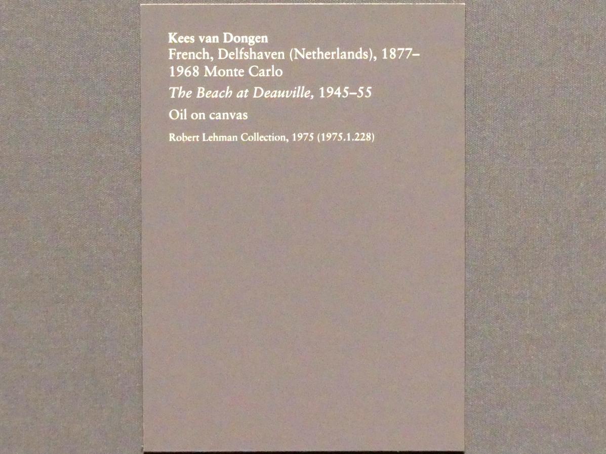 Kees van Dongen (1904–1955), Der Strand bei Deauville, New York, Metropolitan Museum of Art (Met), Saal 955, 1945–1955, Bild 2/2