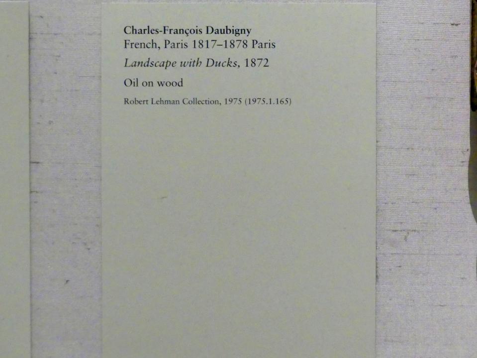 Charles-François Daubigny (1847–1876), Landschaft mit Enten, New York, Metropolitan Museum of Art (Met), Saal 957, 1872, Bild 2/2