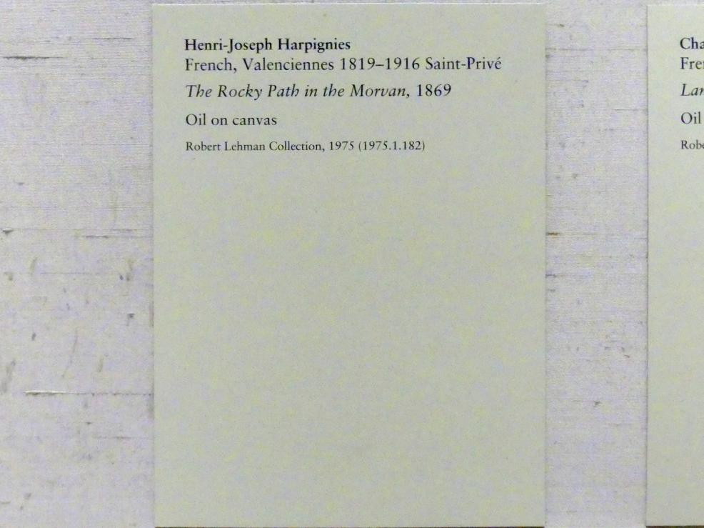 Henri Harpignies (1854–1869), Der felsige Pfad im Morvan (Chemin des Roches dans le Morvan), New York, Metropolitan Museum of Art (Met), Saal 957, 1869, Bild 2/2