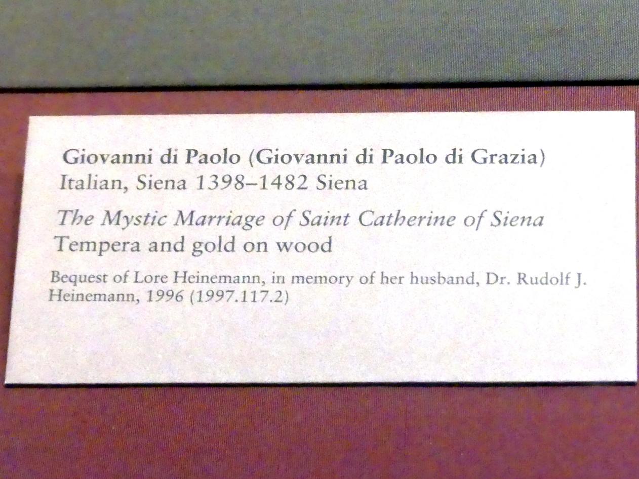 Giovanni di Paolo (1435–1475), Mystische Vermählung der Heiligen Katharina von Siena, New York, Metropolitan Museum of Art (Met), Saal 956, Undatiert, Bild 2/2