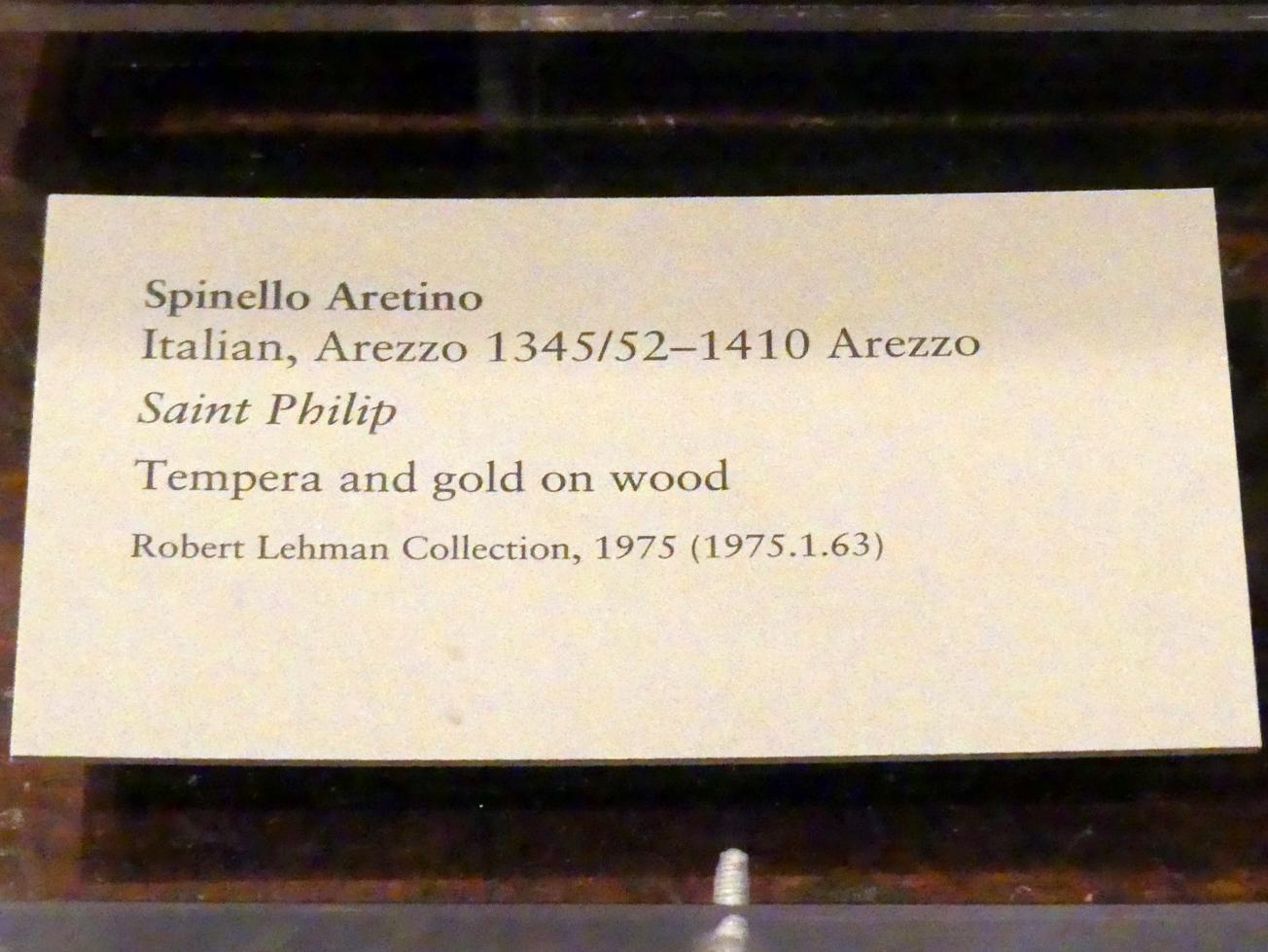 Spinello Aretino (1401), Heiliger Philippus, New York, Metropolitan Museum of Art (Met), Saal 954, Undatiert, Bild 2/2