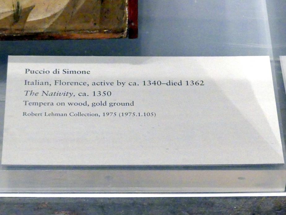 Puccio di Simone (1345–1358), Christi Geburt, New York, Metropolitan Museum of Art (Met), Saal 952, um 1350, Bild 2/2