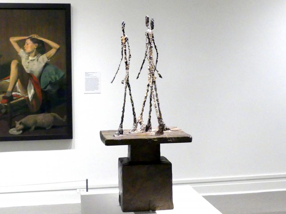 Alberto Giacometti (1914–1965), Drei Männer schreitend II, New York, Metropolitan Museum of Art (Met), Saal 907, 1949, Bild 2/5
