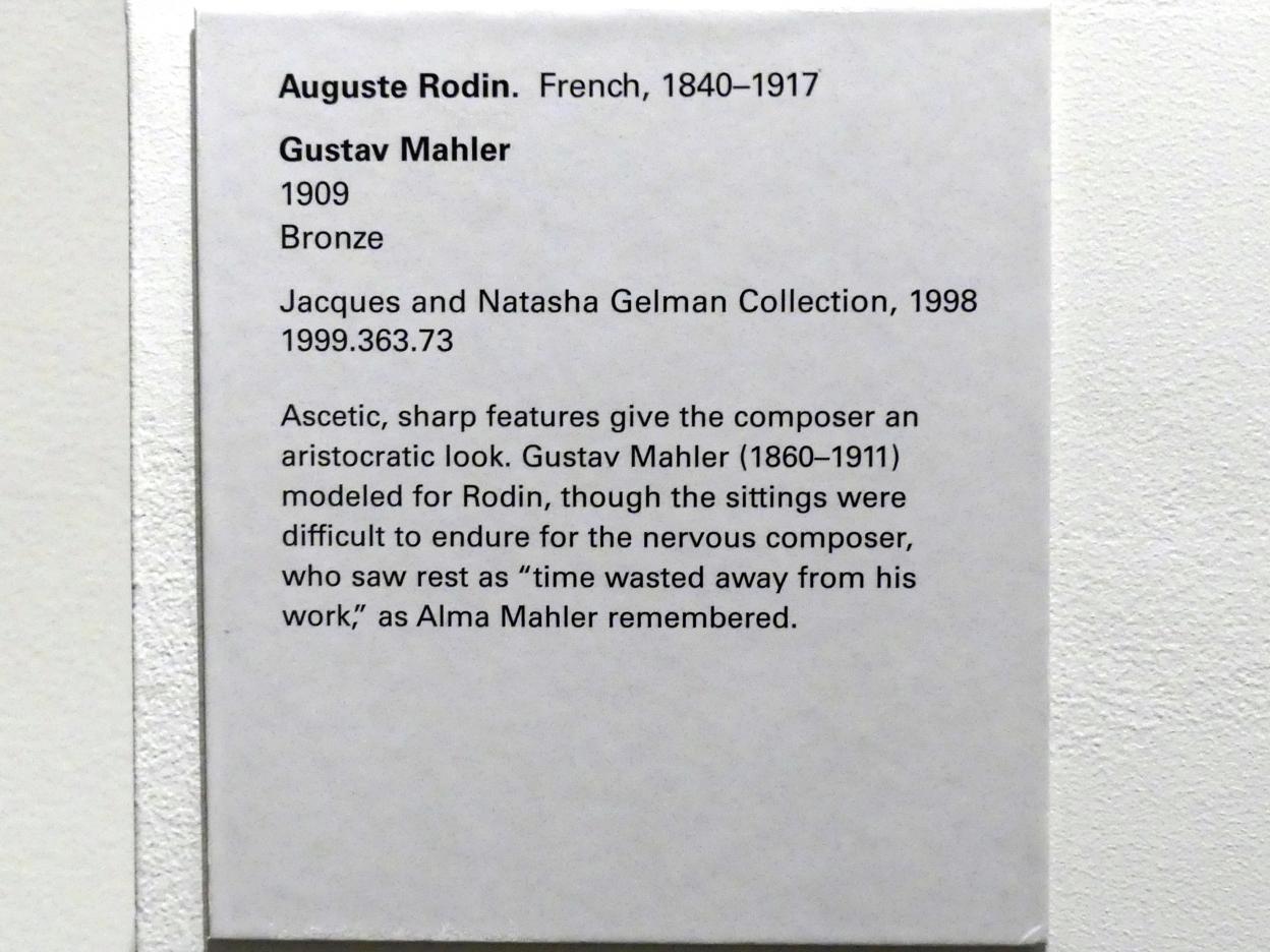 Auguste Rodin (1863–1917), Gustav Mahler, New York, Metropolitan Museum of Art (Met), Saal 904, 1895–1910, Bild 4/4