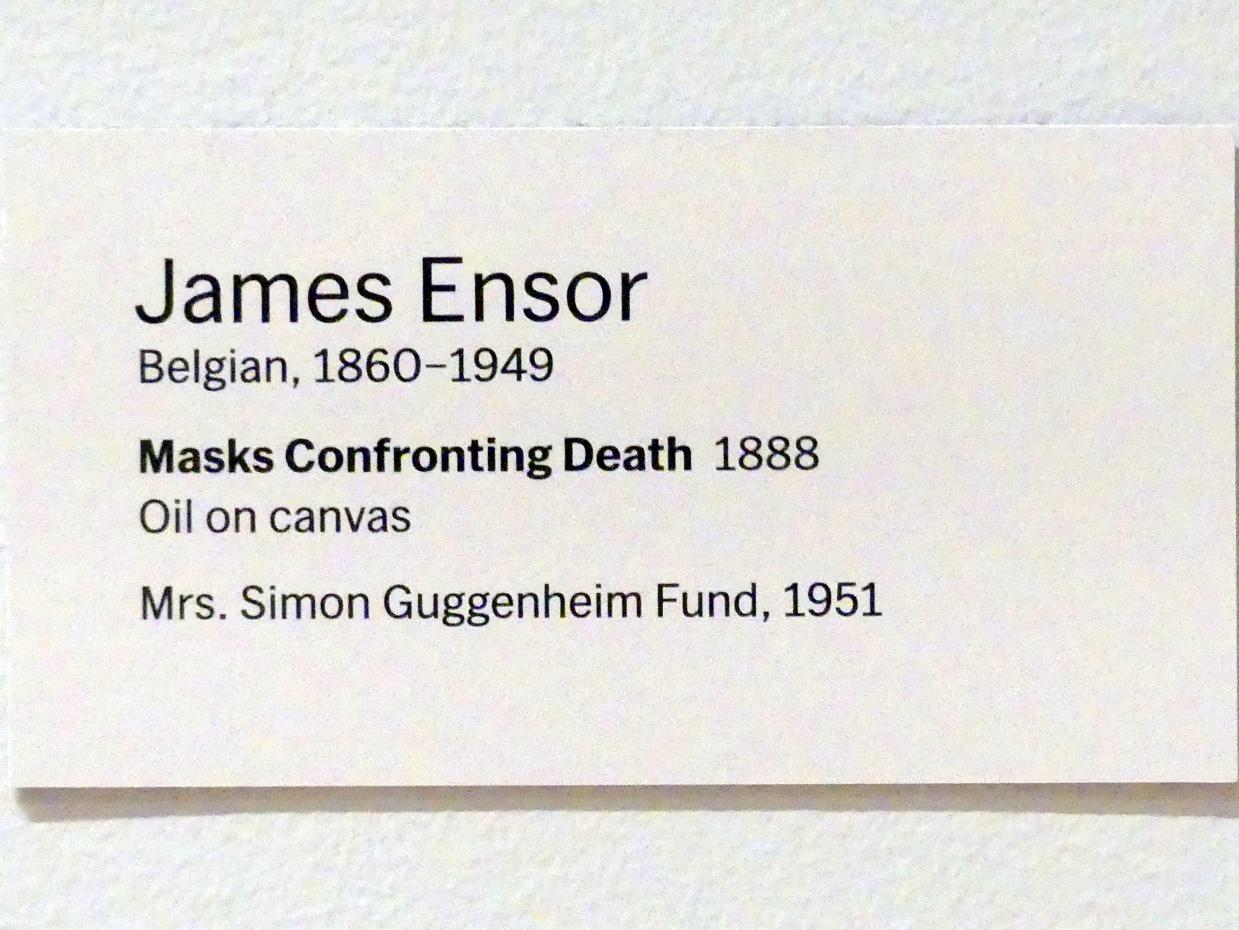 James Ensor (1880–1925), Masken begegnen dem Tod, New York, Museum of Modern Art (MoMA), Saal 501, 1888, Bild 2/2