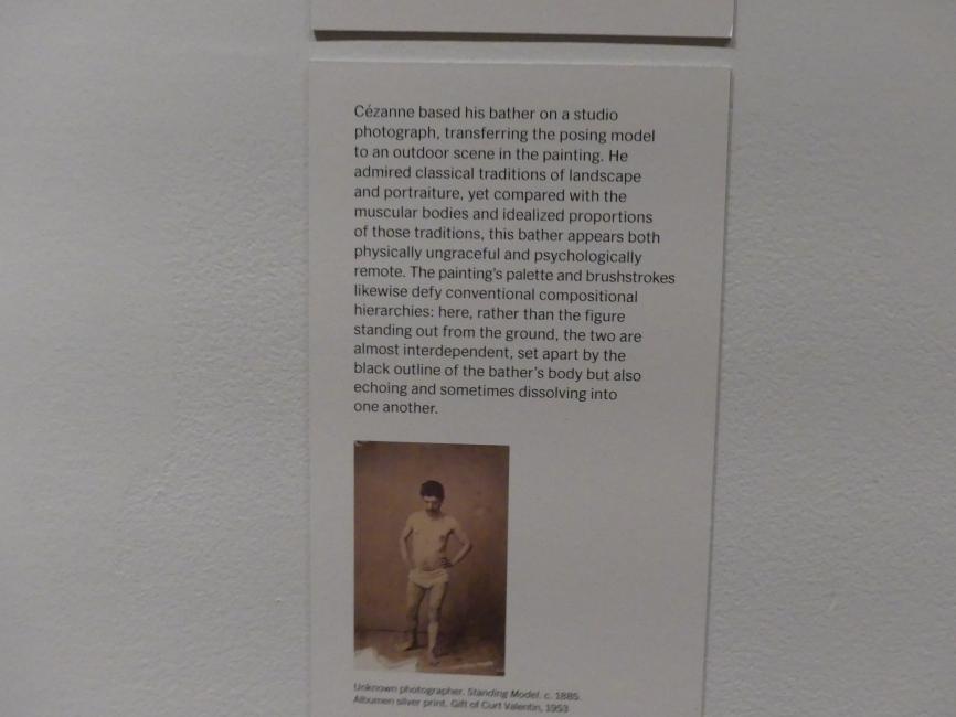Paul Cézanne (1866–1906), Badender, New York, Museum of Modern Art (MoMA), Saal 501, um 1885, Bild 3/3