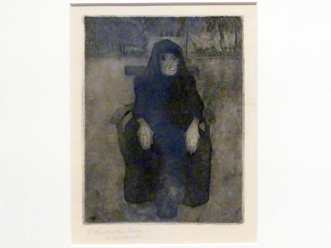 Paula Modersohn-Becker (1900–1910), Sitzende alte Frau, New York, Museum of Modern Art (MoMA), Saal 501, um 1899–1902, Bild 1/3