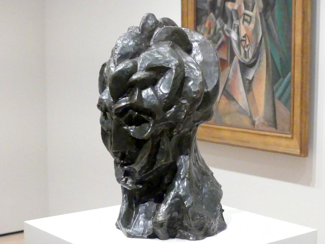 Pablo Picasso (1897–1972), Frauenkopf (Fernande), New York, Museum of Modern Art (MoMA), Saal 503, 1909, Bild 2/5