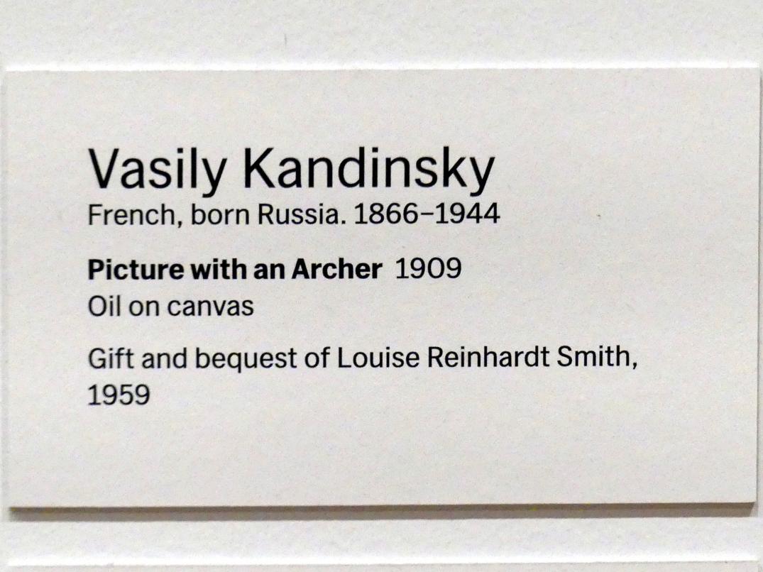 Wassily Kandinsky (1900–1943), Bild mit Bogenschützen, New York, Museum of Modern Art (MoMA), Saal 504, 1909, Bild 2/3