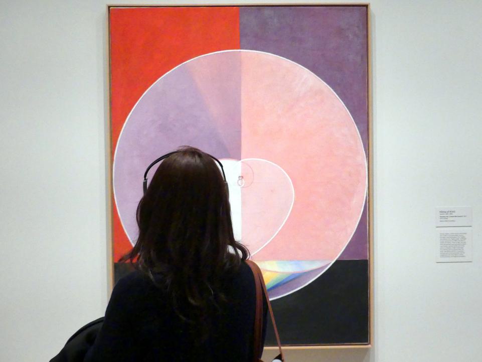 Hilma af Klint (1915), Die Taube Nr. 2 aus der Gruppe IX Serie UW, New York, Museum of Modern Art (MoMA), Saal 505, 1915, Bild 2/3