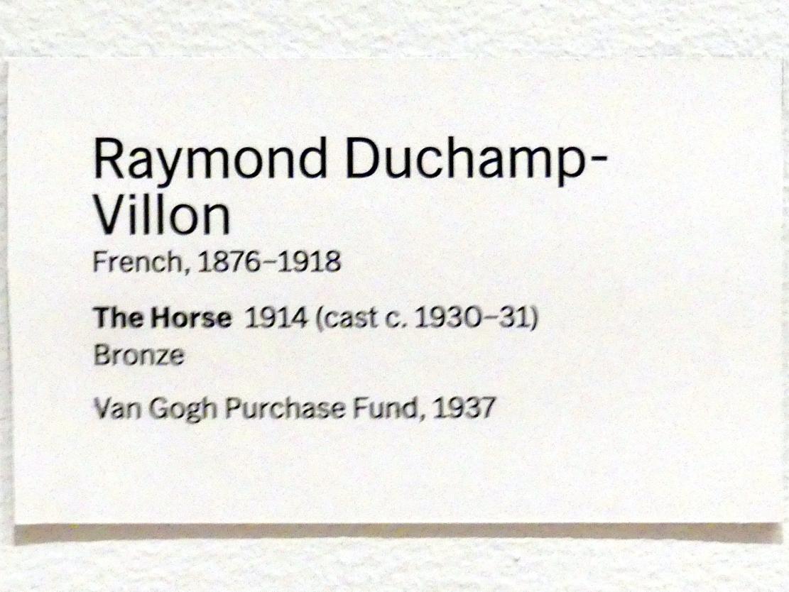 Raymond Duchamp-Villon (1914–1917), Das Pferd, New York, Museum of Modern Art (MoMA), Saal 505, 1914, Bild 4/4