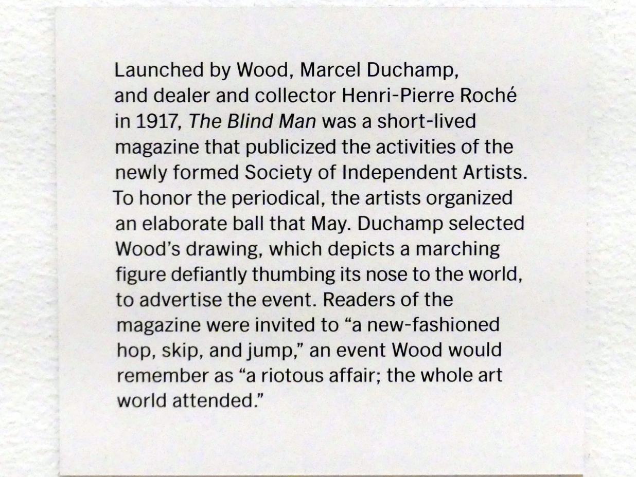 Beatrice Wood (1917), Plakat für den Blindenball, Webster Hall, New York City, New York, Museum of Modern Art (MoMA), Saal 508, 1917, Bild 3/3
