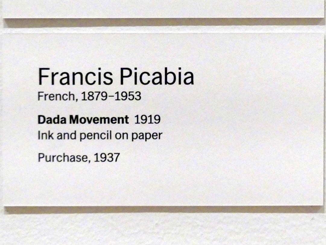 Francis Picabia (1908–1948), Dada-Bewegung, New York, Museum of Modern Art (MoMA), Saal 508, 1919, Bild 2/2