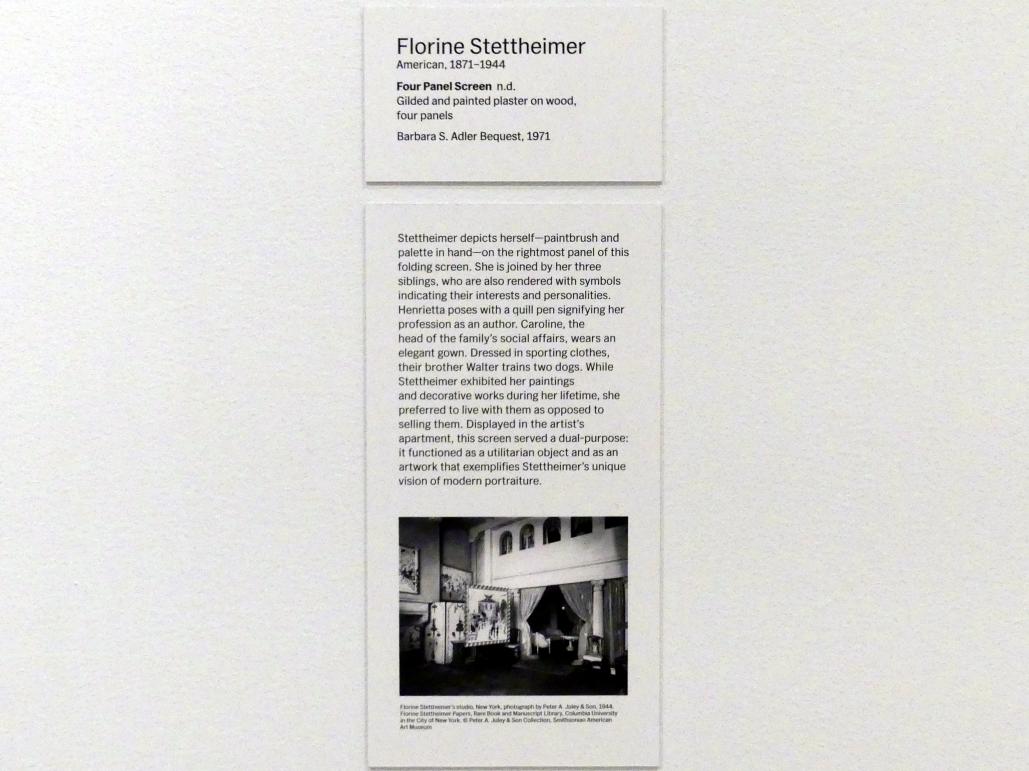 Florine Stettheimer (1912–1942), Viertäflige Trennwand, New York, Museum of Modern Art (MoMA), Saal 509, Undatiert, Bild 2/2