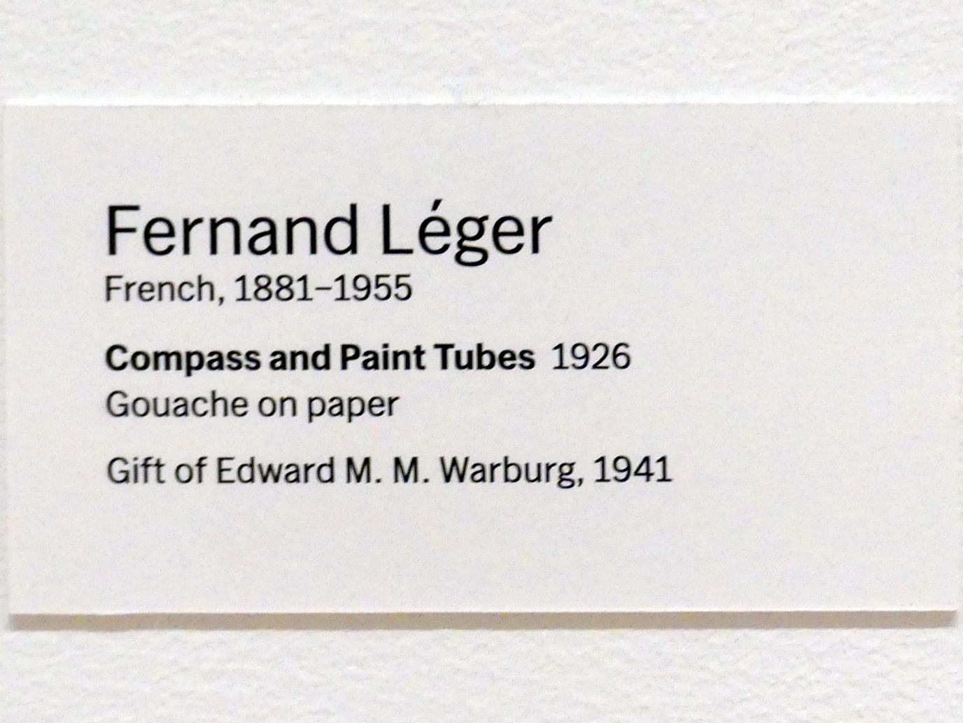 Fernand Léger (1912–1954), Kompass und Farbtuben, New York, Museum of Modern Art (MoMA), Saal 514, 1926, Bild 2/2