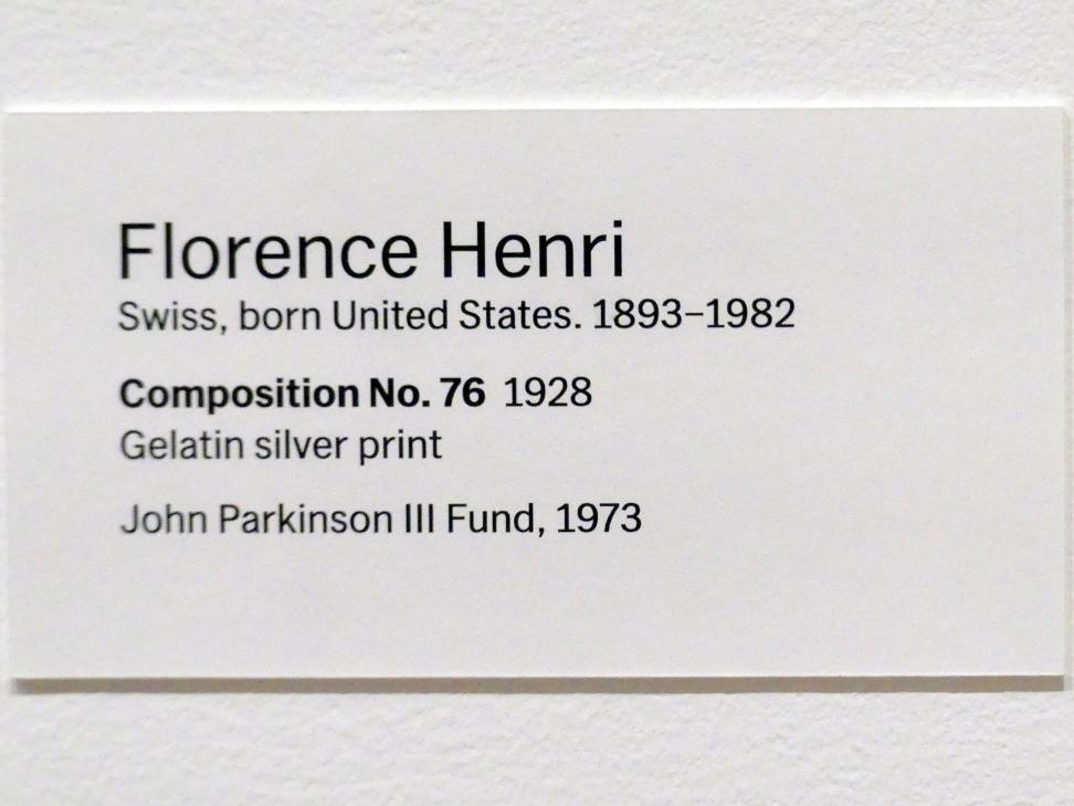 Florence Henri (1928–1932), Komposition Nr. 76, New York, Museum of Modern Art (MoMA), Saal 514, 1928, Bild 2/2