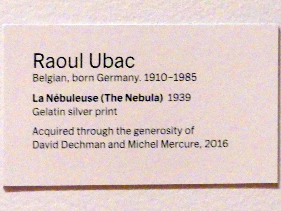 Raoul Ubac (1939), Der Nebel, New York, Museum of Modern Art (MoMA), Saal 517, 1939, Bild 2/2
