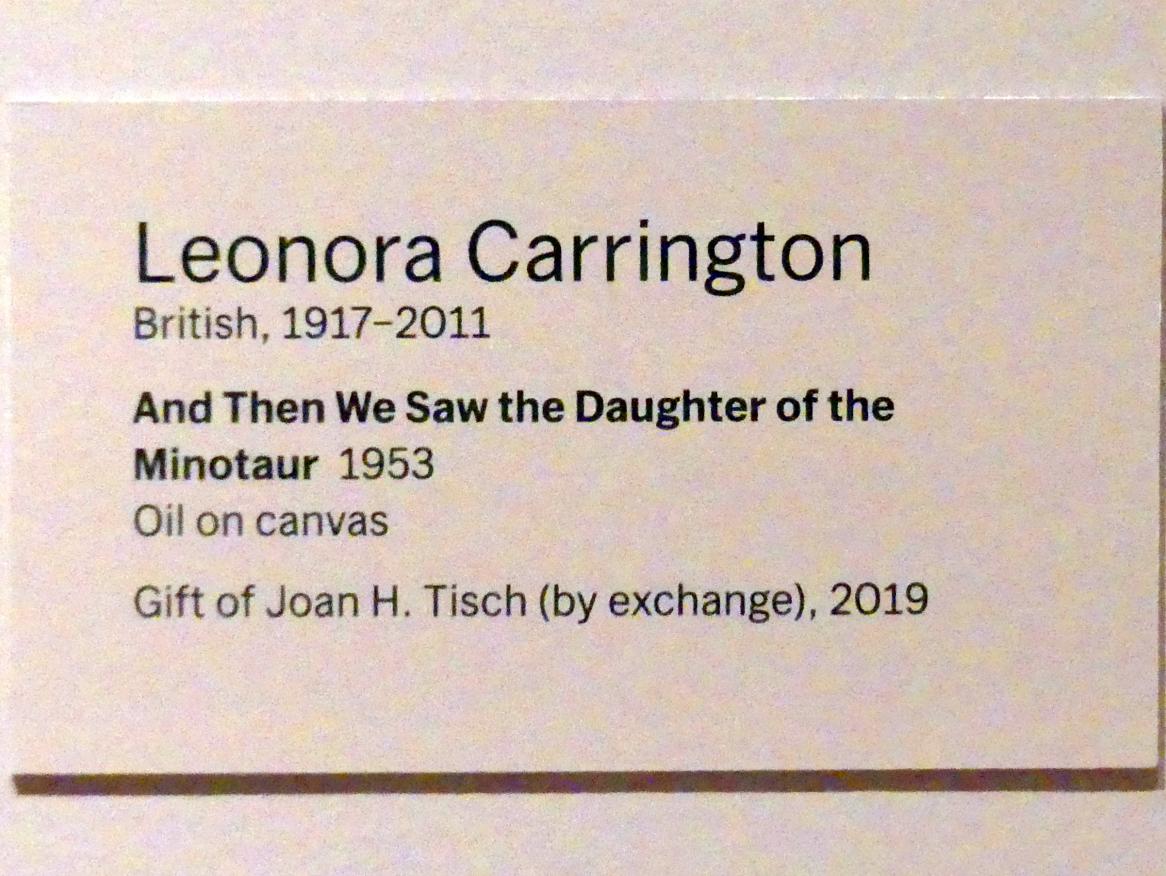 Leonora Carrington (1937–1960), Und dann sehen wir die Tochter des Minotaurus, New York, Museum of Modern Art (MoMA), Saal 517, 1953, Bild 2/2