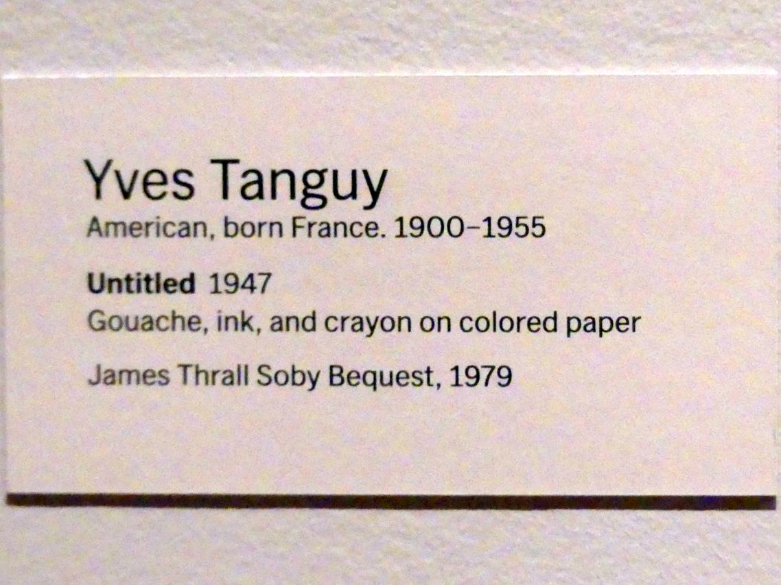 Yves Tanguy (1926–1954), Ohne Titel, New York, Museum of Modern Art (MoMA), Saal 517, 1947, Bild 2/2