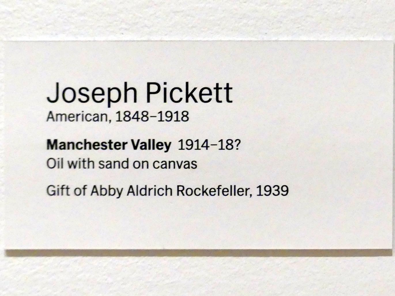 Joseph Pickett (1916), Manchester Valley, New York, Museum of Modern Art (MoMA), Saal 521, um 1914–1918, Bild 2/2