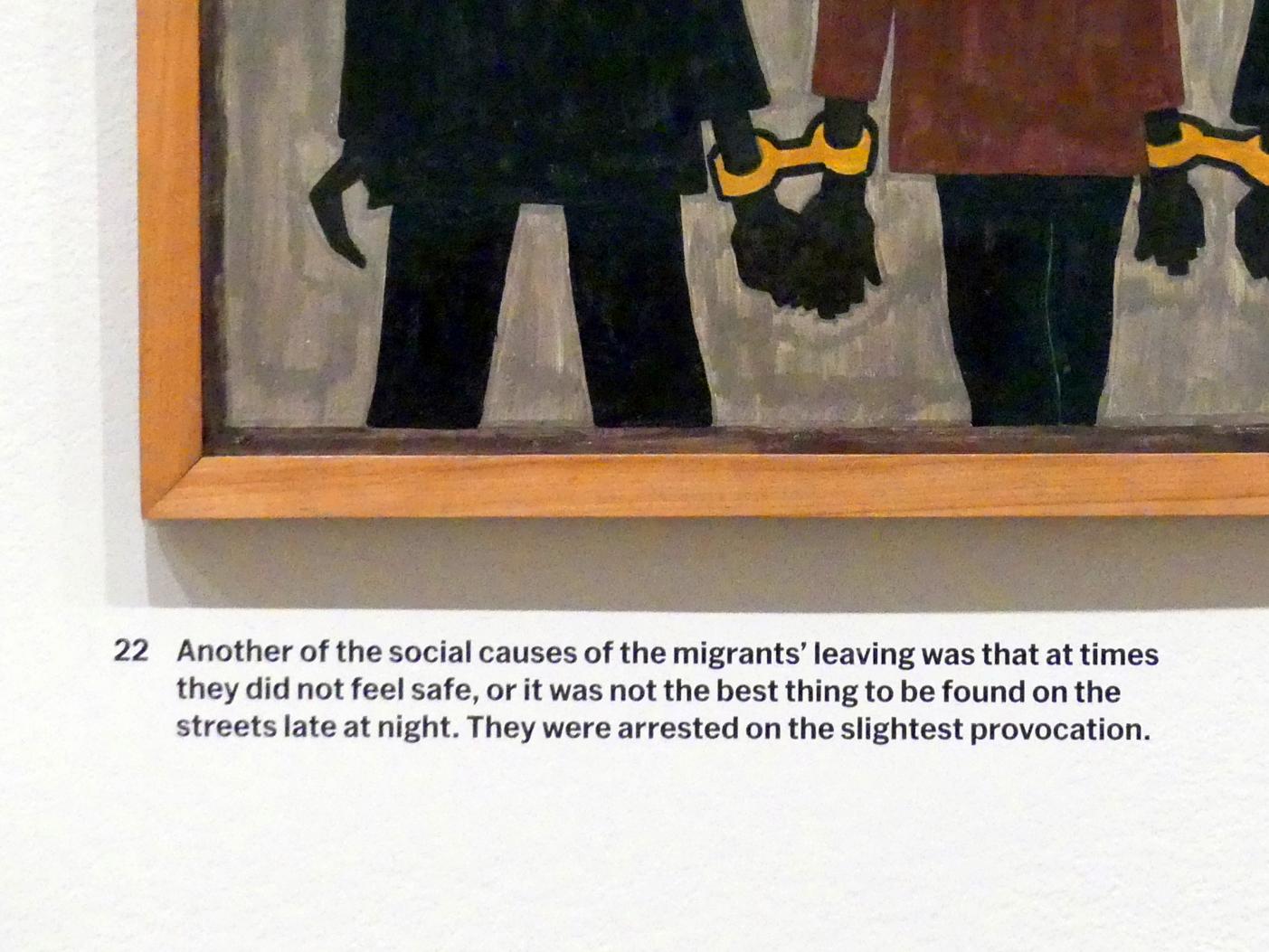 Jacob Lawrence (1940), Aus der Serie Migration, #22, New York, Museum of Modern Art (MoMA), Saal 402, 1940–1941, Bild 2/3