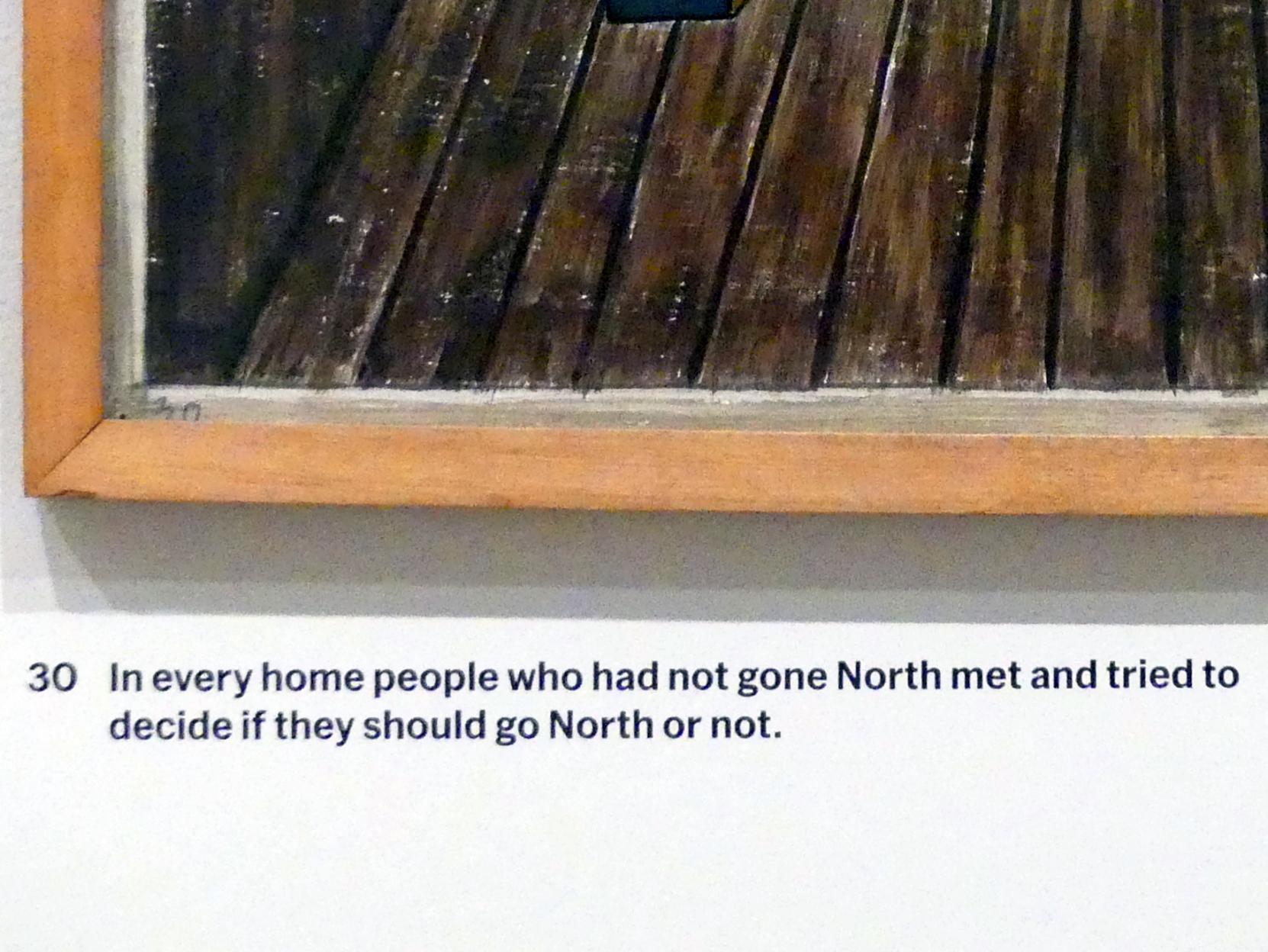 Jacob Lawrence (1940), Aus der Serie Migration, #30, New York, Museum of Modern Art (MoMA), Saal 402, 1940–1941, Bild 2/3