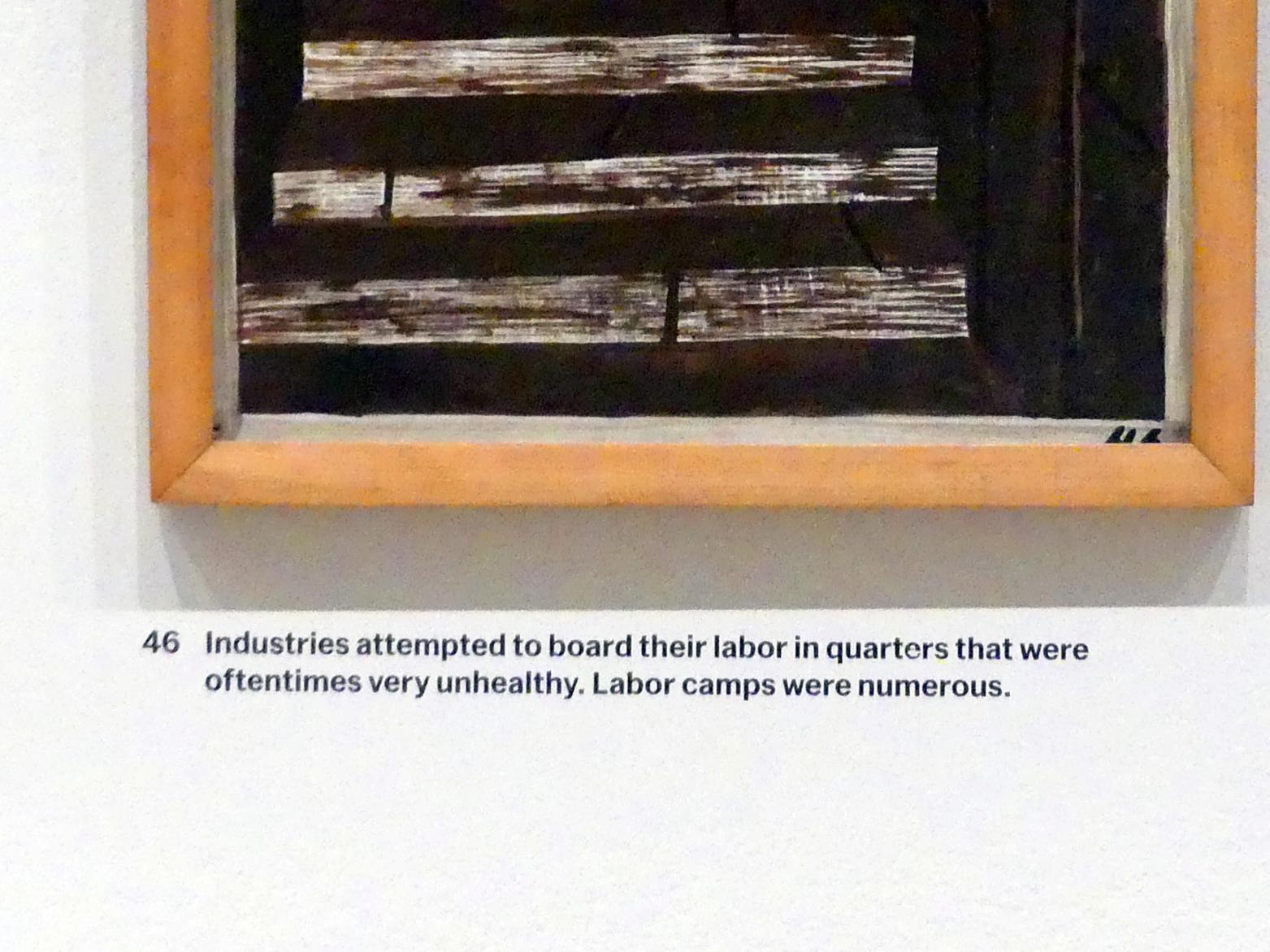 Jacob Lawrence (1940), Aus der Serie Migration, #46, New York, Museum of Modern Art (MoMA), Saal 402, 1940–1941, Bild 2/3