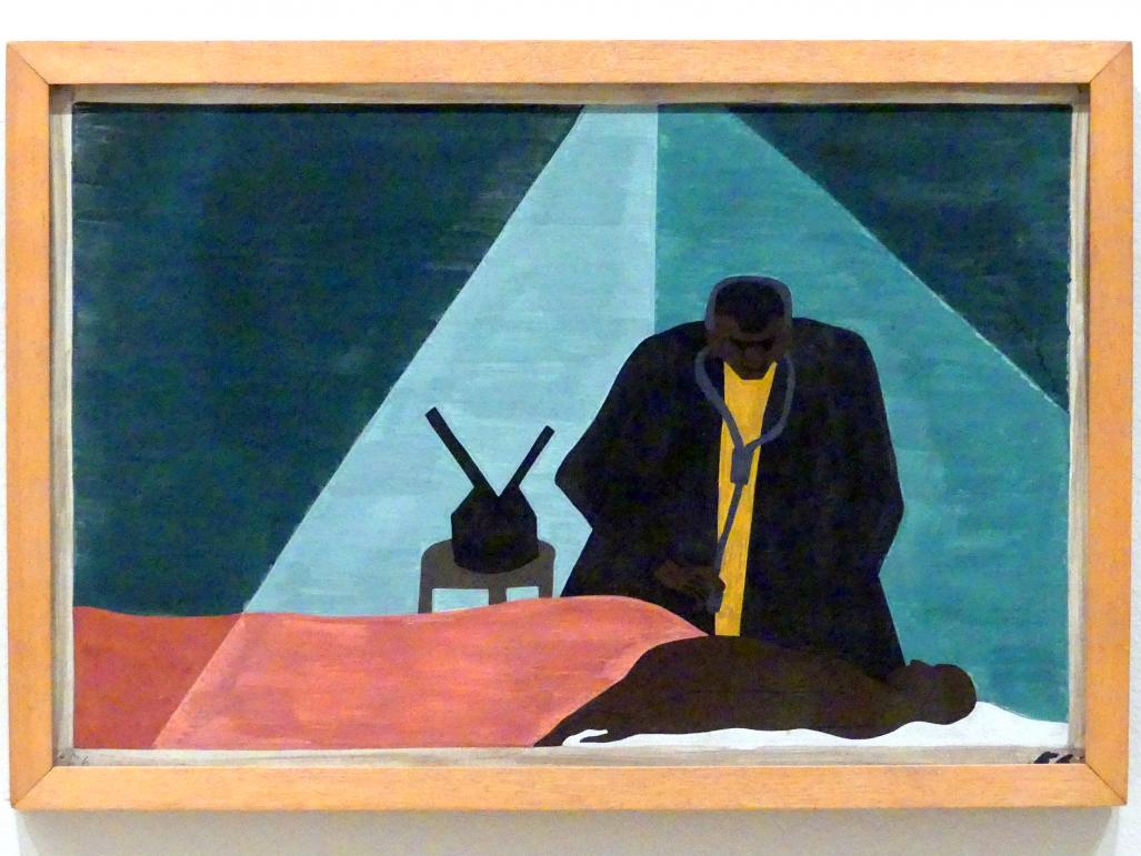 Jacob Lawrence (1940), Aus der Serie Migration, #56, New York, Museum of Modern Art (MoMA), Saal 402, 1940–1941