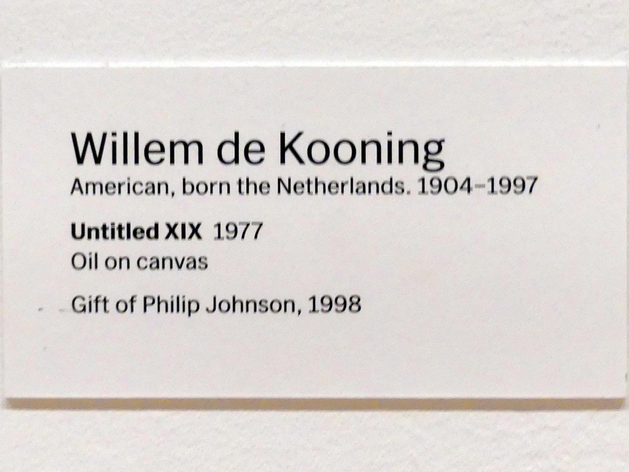Willem de Kooning (1949–1986), Ohne Titel XIX, New York, Museum of Modern Art (MoMA), Saal 405, 1977, Bild 2/2