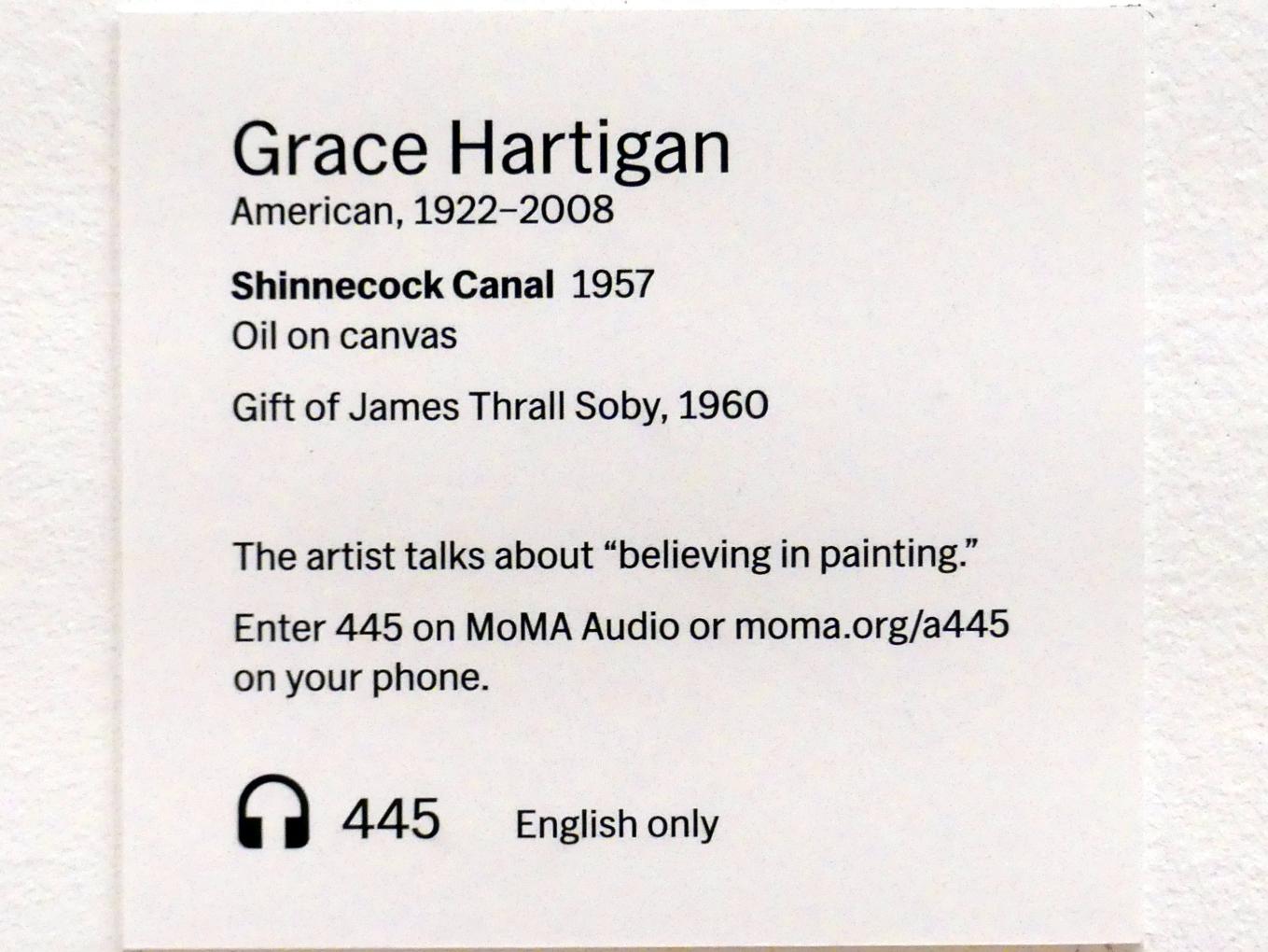 Grace Hartigan (1957), Shinnecock Canal, New York, Museum of Modern Art (MoMA), Saal 405, 1957, Bild 2/2