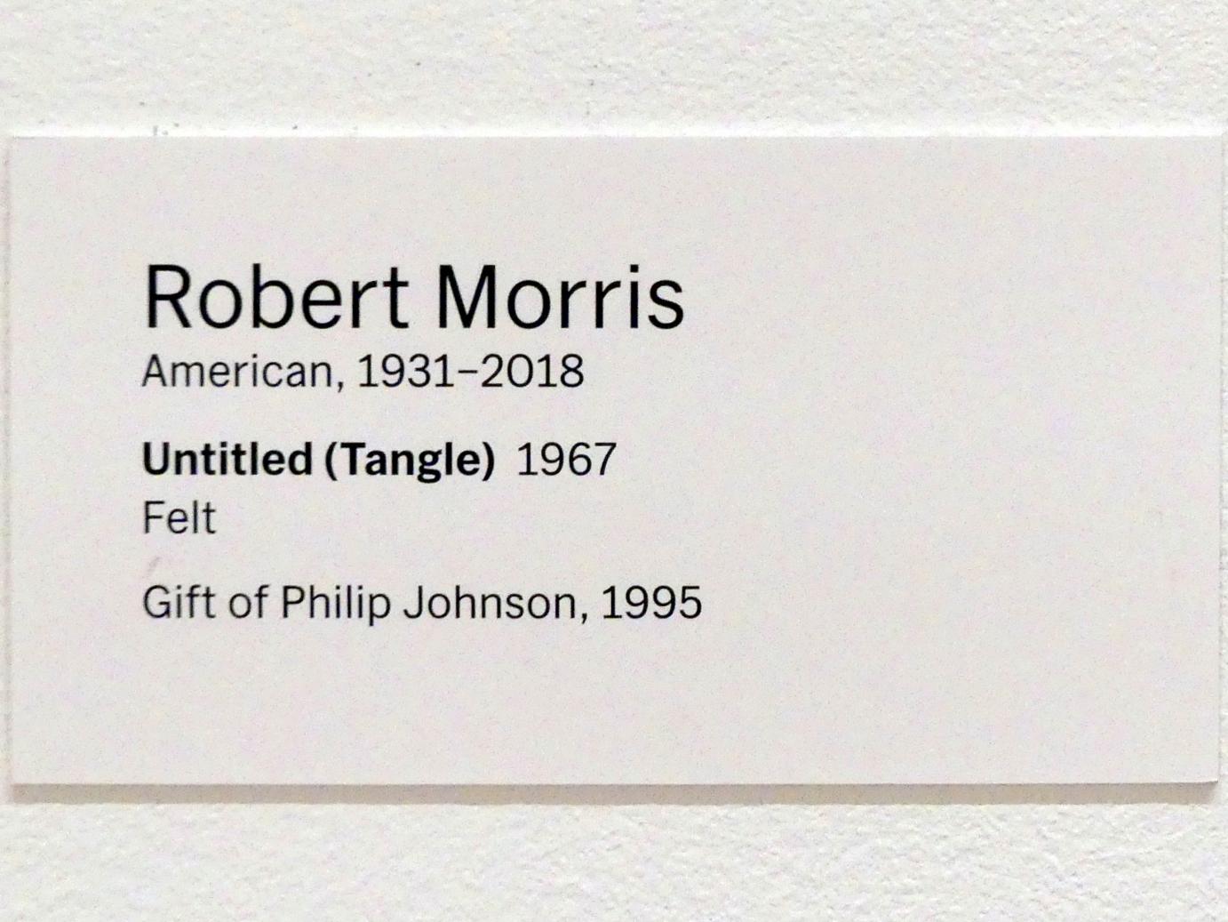 Robert Morris (1967), Ohne Titel (Gewirr), New York, Museum of Modern Art (MoMA), Saal 413, 1967, Bild 4/4