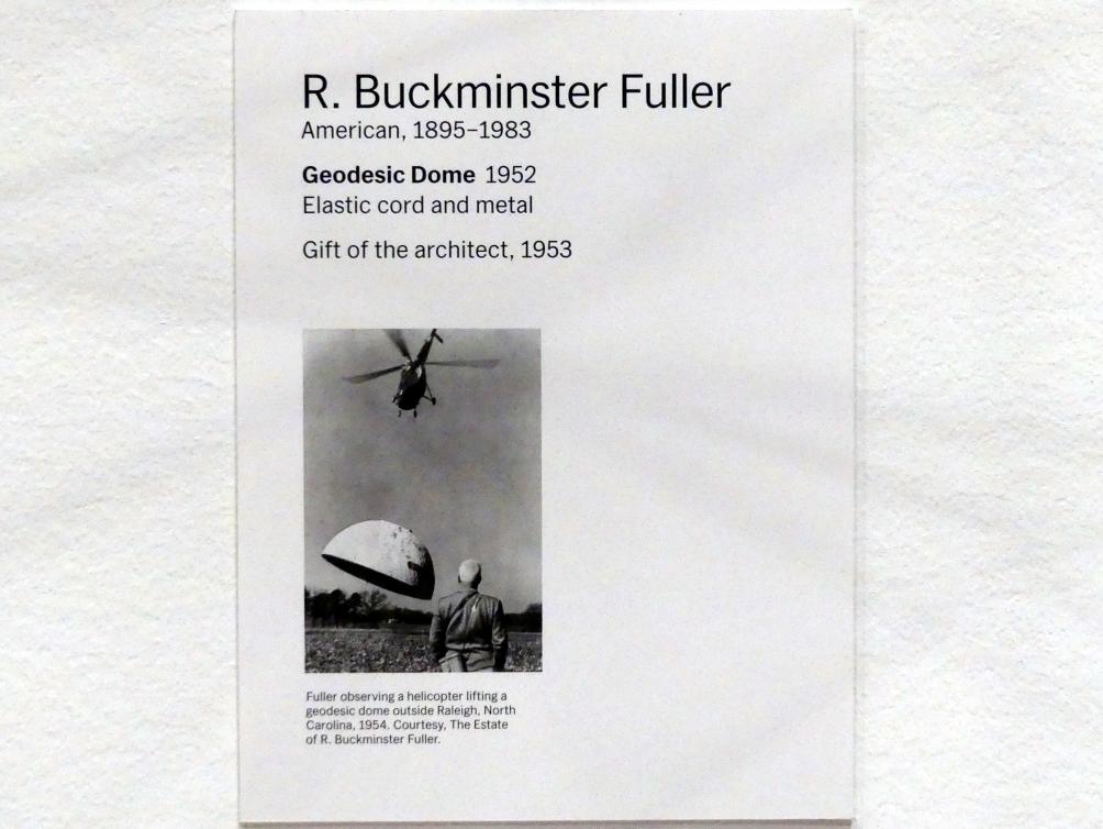 Richard Buckminster Fuller (1952), Geodätische Kuppel, New York, Museum of Modern Art (MoMA), Saal 417, 1952, Bild 4/4