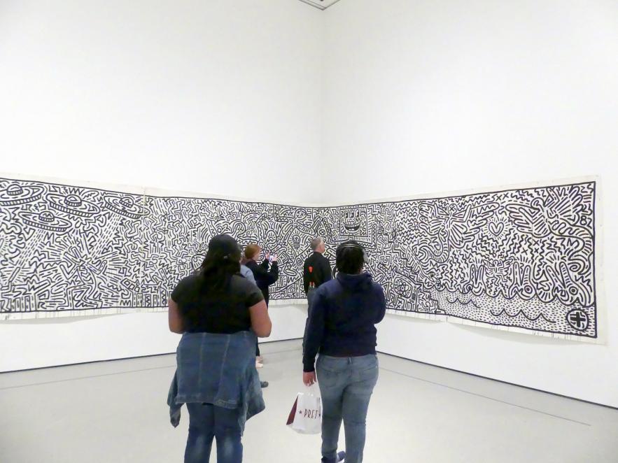 Keith Haring (1981–1989), Ohne Titel, New York, Museum of Modern Art (MoMA), Saal 215, 1982, Bild 4/5