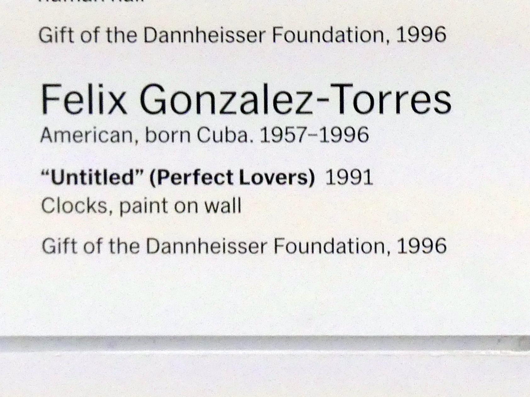 Felix Gonzalez-Torres (1991), Ohne Titel (Perfekte Liebhaber), New York, Museum of Modern Art (MoMA), Saal 202, 1991, Bild 3/3
