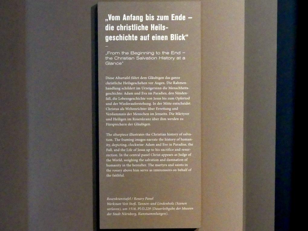 Veit Stoß (Werkstatt) (1518), Rosenkranztafel, Nürnberg, Germanisches Nationalmuseum, Helden, Märtyrer, Heilige, um 1518, Bild 2/2