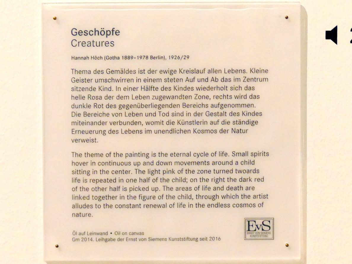 Hannah Höch (1919–1936), Geschöpfe, Nürnberg, Germanisches Nationalmuseum, Saal 213, 1926–1929, Bild 2/2