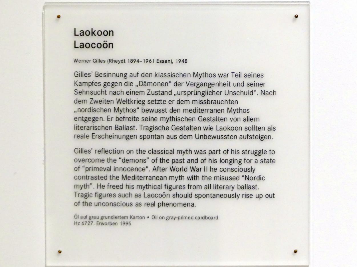 Werner Gilles (1928–1949), Laokoon, Nürnberg, Germanisches Nationalmuseum, Saal 222, 1948, Bild 3/3
