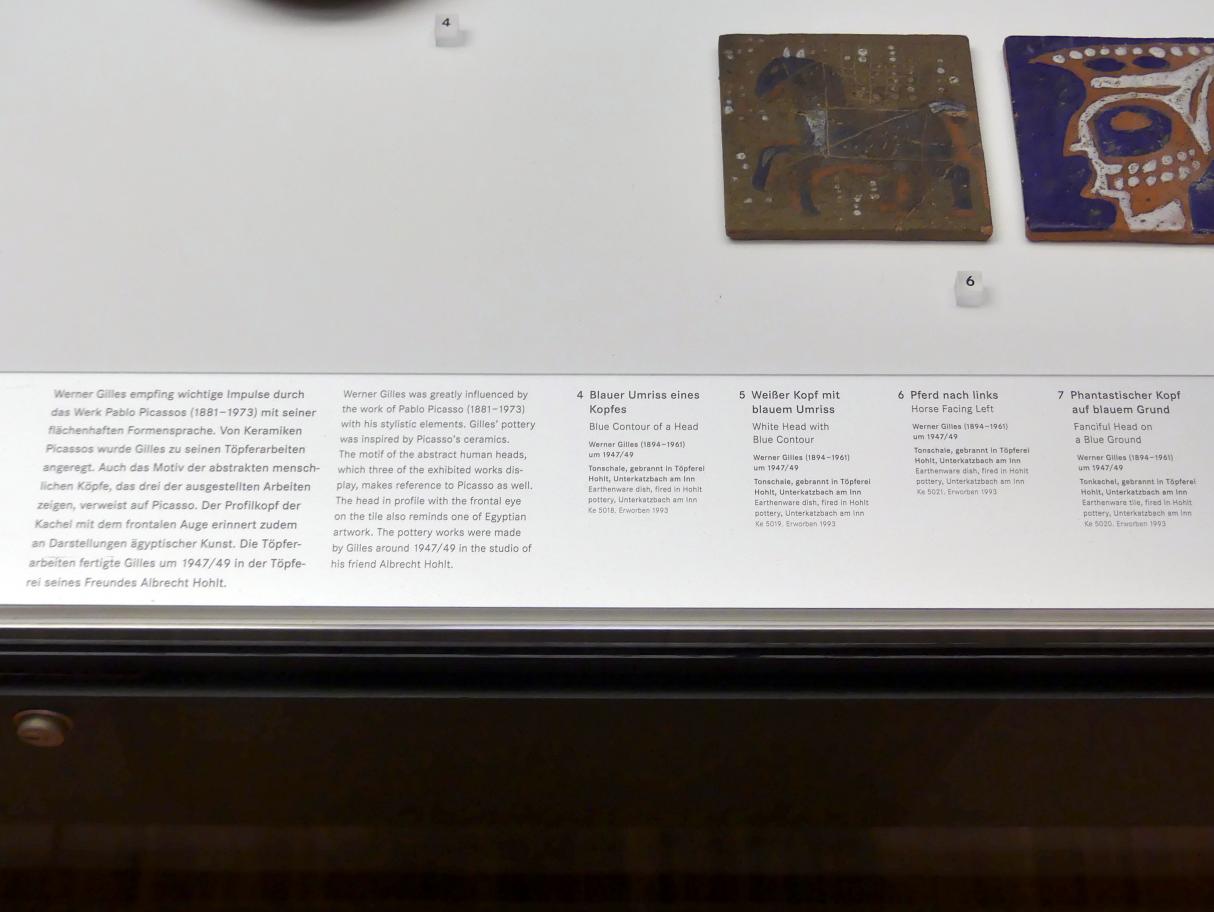 Werner Gilles (1928–1949), Pferd nach links, Nürnberg, Germanisches Nationalmuseum, Saal 222, um 1947–1949, Bild 2/2