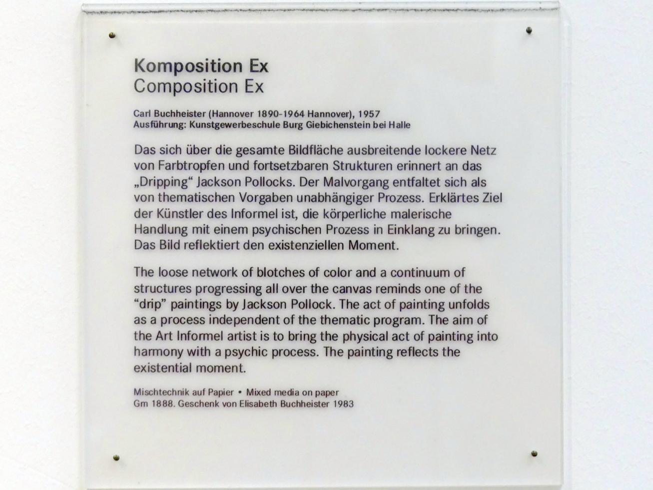 Carl Buchheister (1927–1960), Komposition Ex, Nürnberg, Germanisches Nationalmuseum, Saal 223, 1957, Bild 2/2