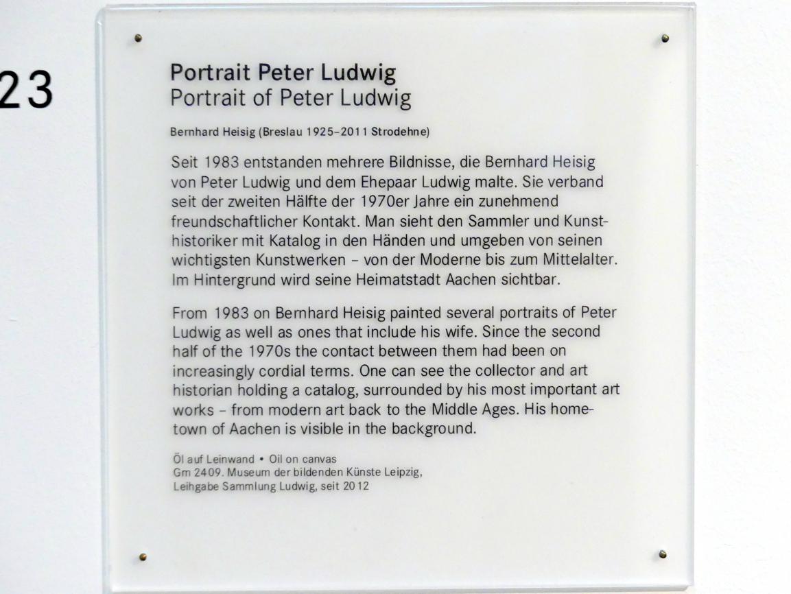 Bernhard Heisig (1969–1984), Portrait Peter Ludwig, Nürnberg, Germanisches Nationalmuseum, Saal 224, nach 1983, Bild 2/2