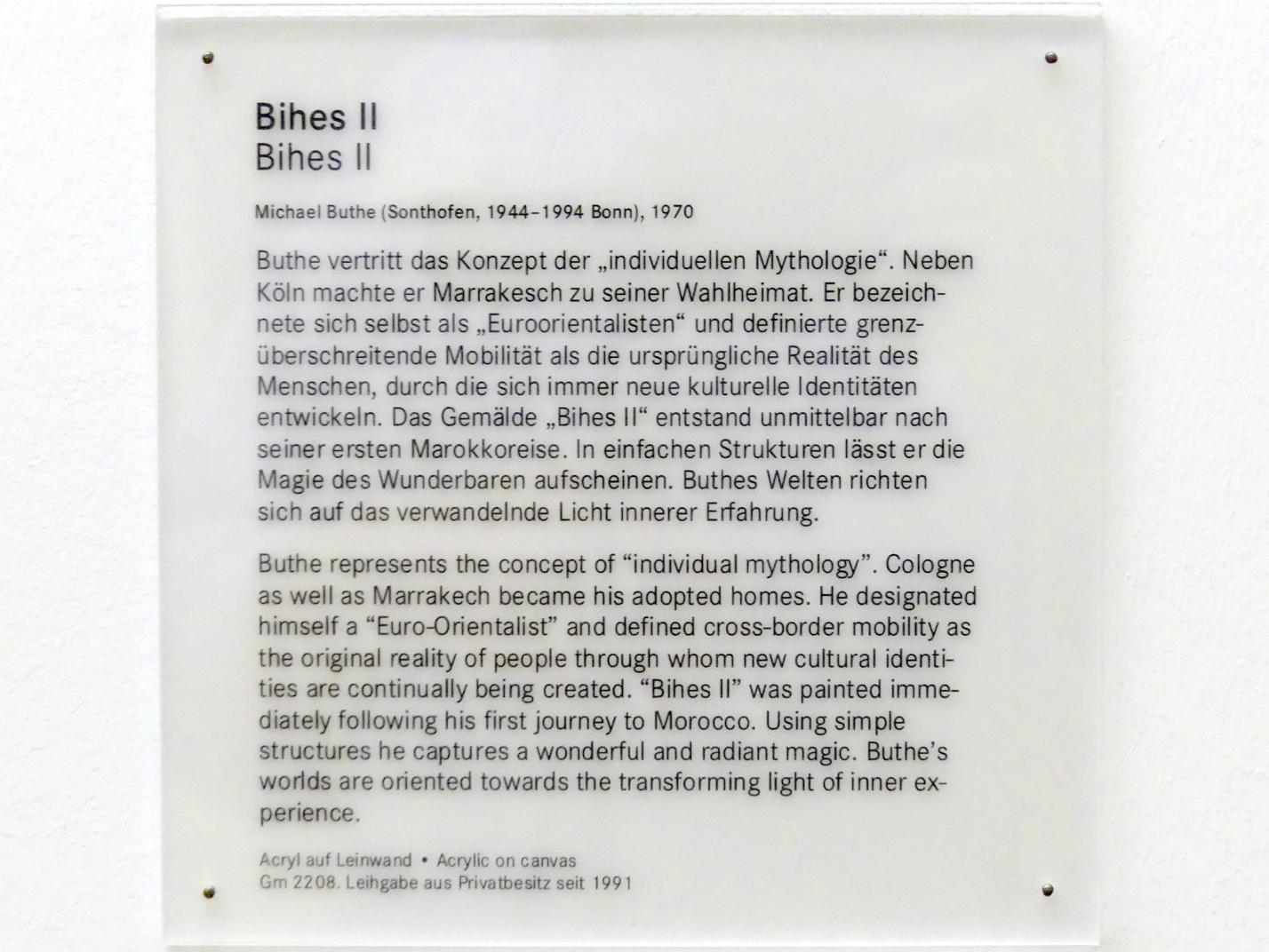 Michael Buthe (1969–1992), Bihes II, Nürnberg, Germanisches Nationalmuseum, Saal 230, 1970, Bild 2/2