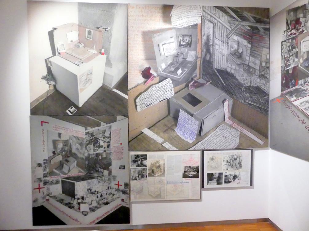 Anna Oppermann (1984), Problemlösungsauftrag an Künstler (Raumproblem), Reduktion, Nürnberg, Germanisches Nationalmuseum, Saal 225, 1984, Bild 2/4